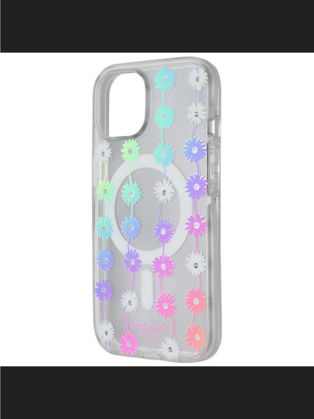 Kate Spade Clear Floral MagSafe iPhone Case - Iridescent Multicolor iPhone 15